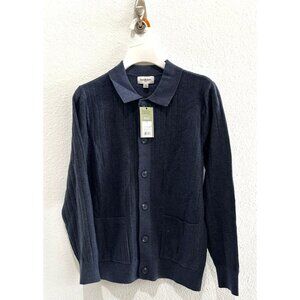 NWT Men's S Collared Cardigan Sweater -  Cardigan Sweater - Goodfellow & Co Navy